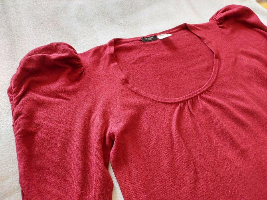 Camisola Manga Puff Bordeaux, L