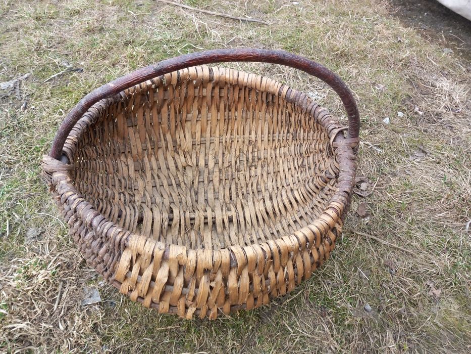 Duży kosz na Grzyby Zakupy Ziemniaki Koszyk Gospodarczy Mocny 50 cm