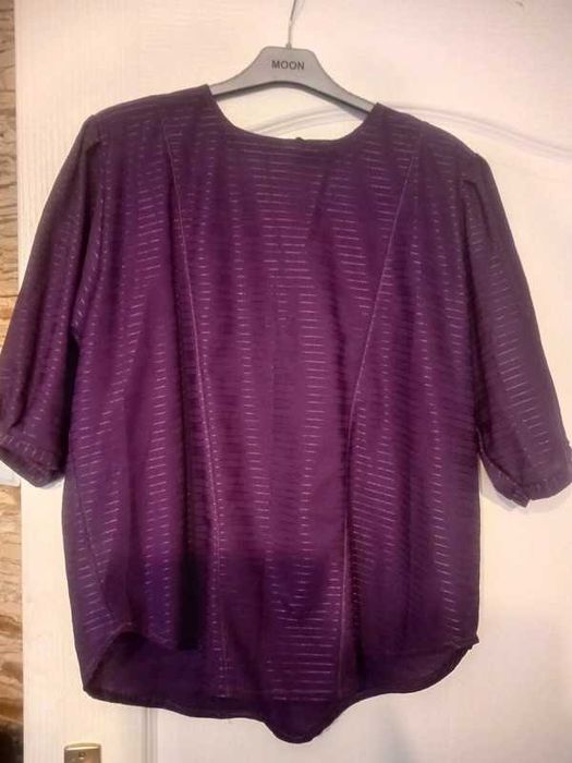 Zestaw bluzka i spódnica w fiolecie XXL