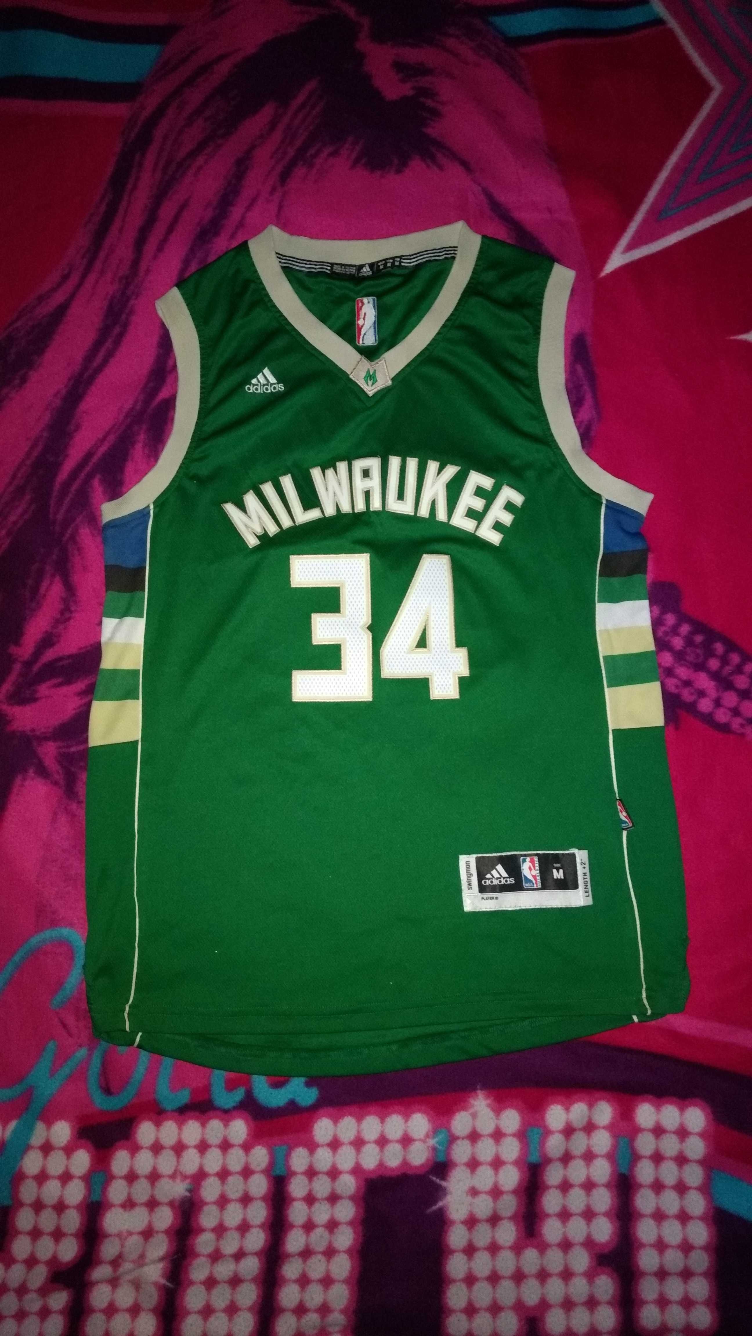 Koszulka do koszykówki męska NBA adidas Antetokounmpo 34 Milwaukee M
