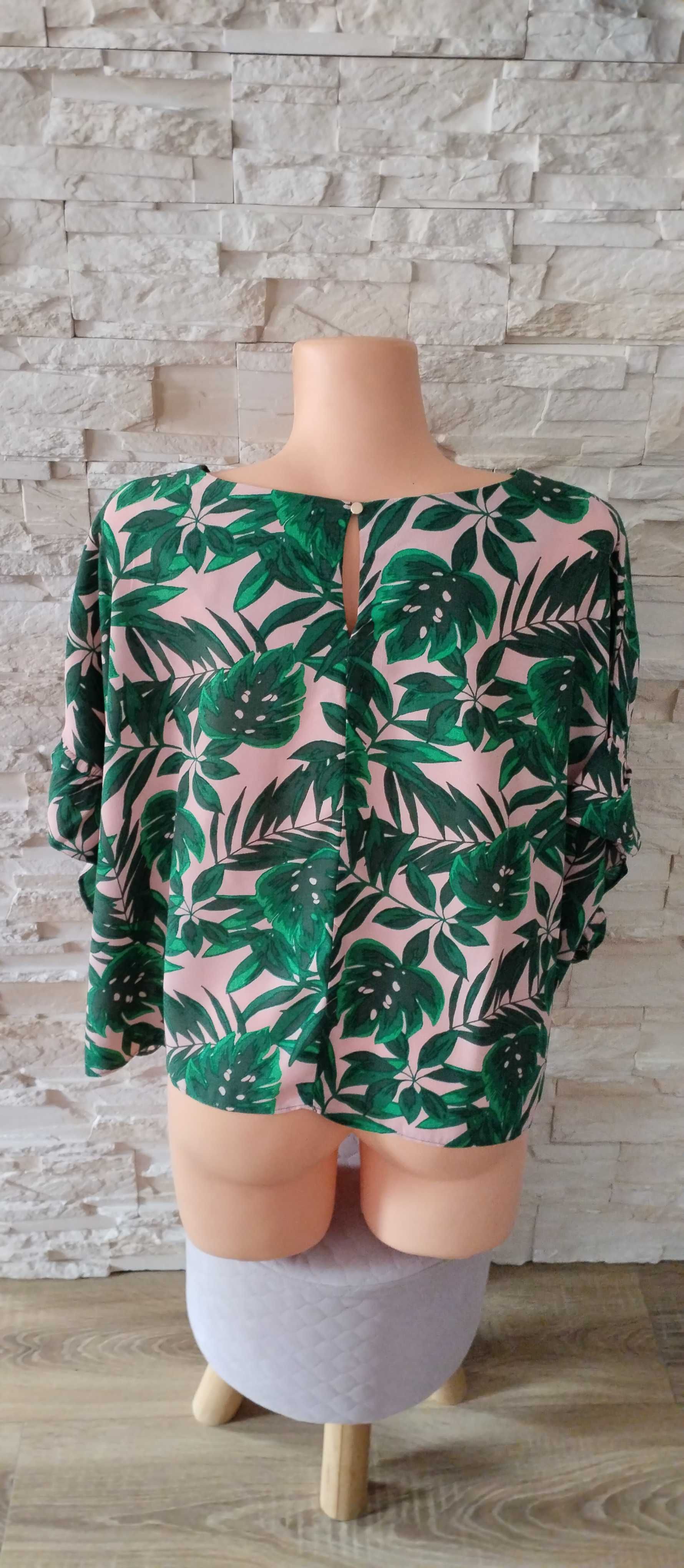 Bluzka z krótkim rękawem damska elegancja zielona 6XL/52 George