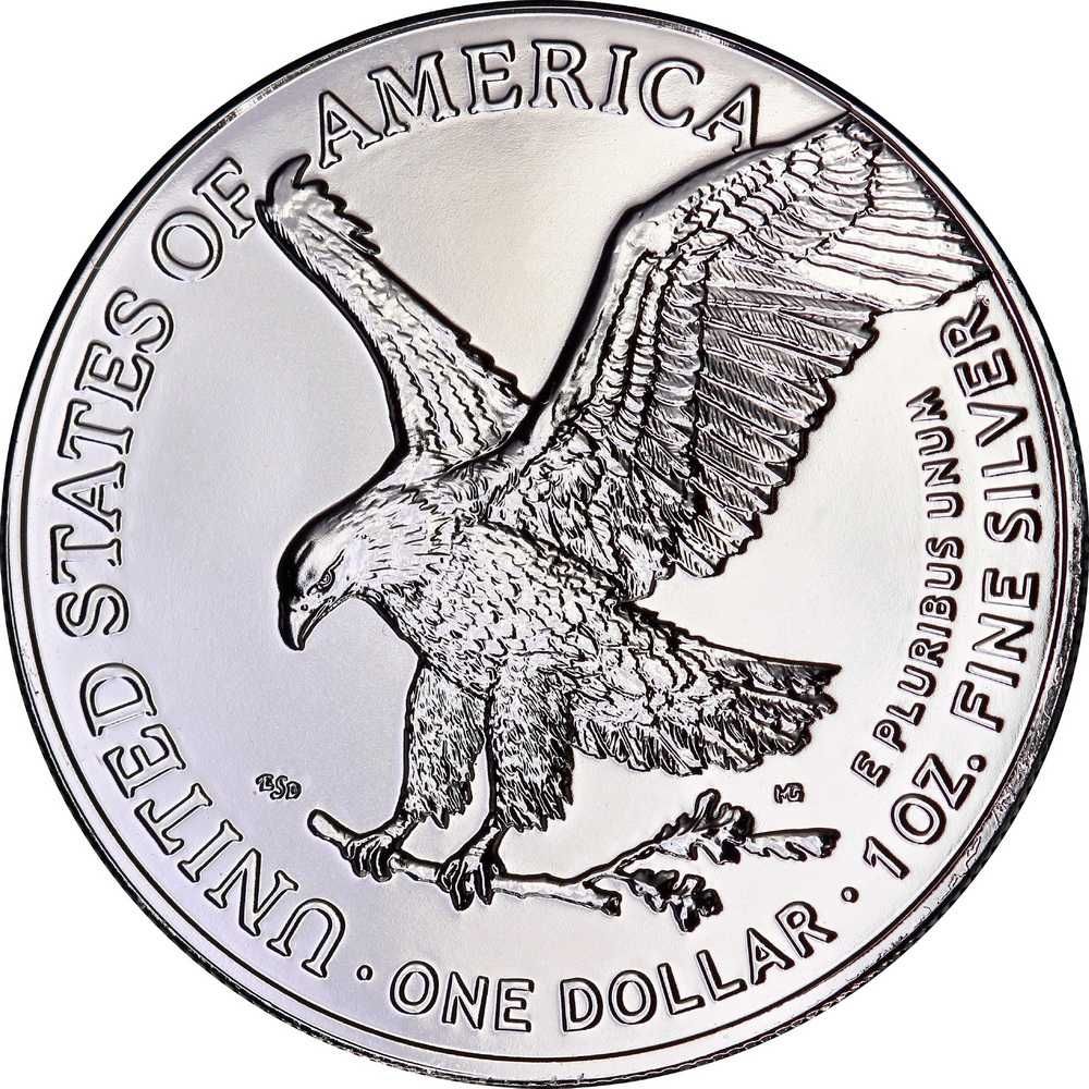 Срібна монета Американський Орел Звільнення України 1$ долар 2022 США