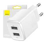 Baseus Compact Ładowarka Sieciowa 10,5W 2xUSB zdrowa dla baterii Wawa