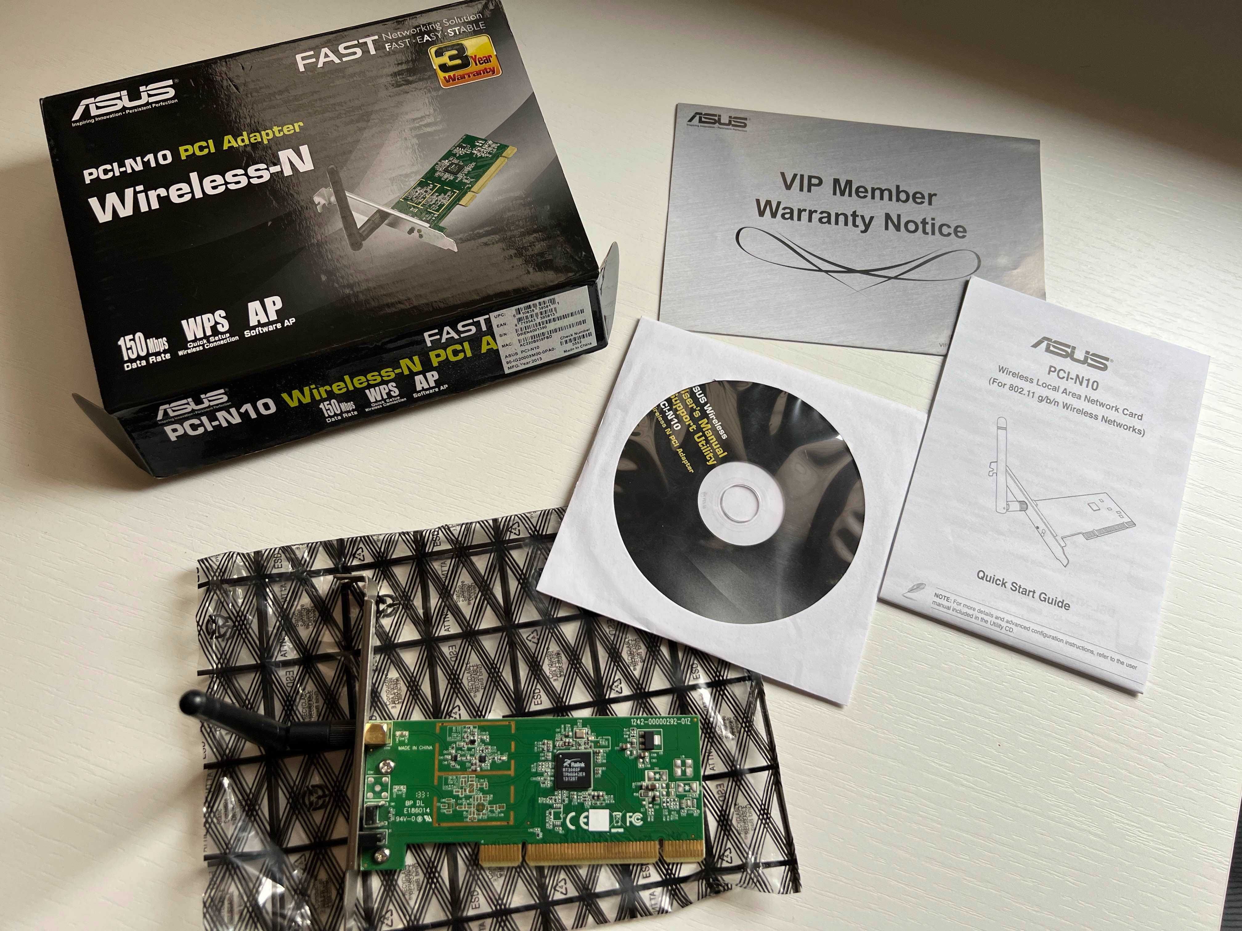 ASUS PCI-N10 Wireless-N – karta sieciowa WiFi PCI