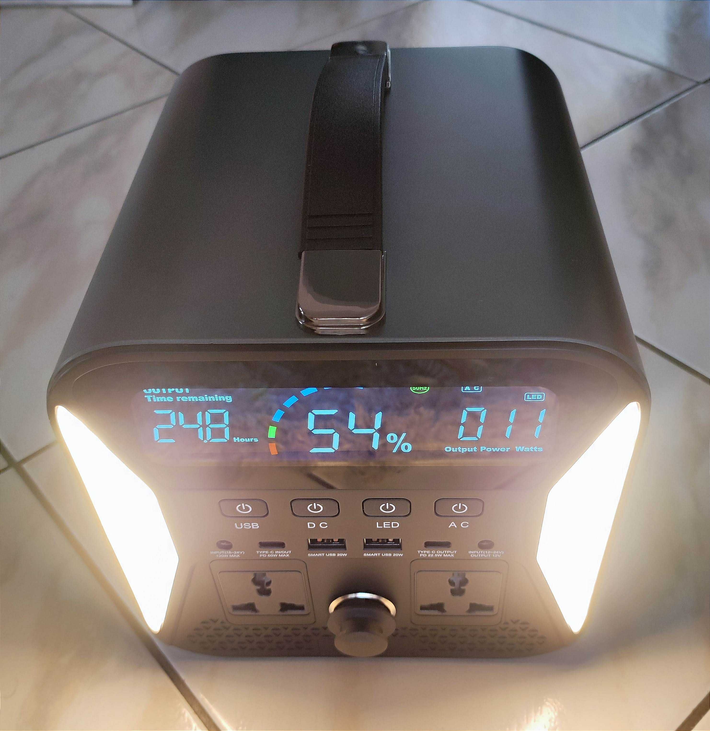 Magazyn energii prądu power bank  83200 mAh mobilny + panel solarny