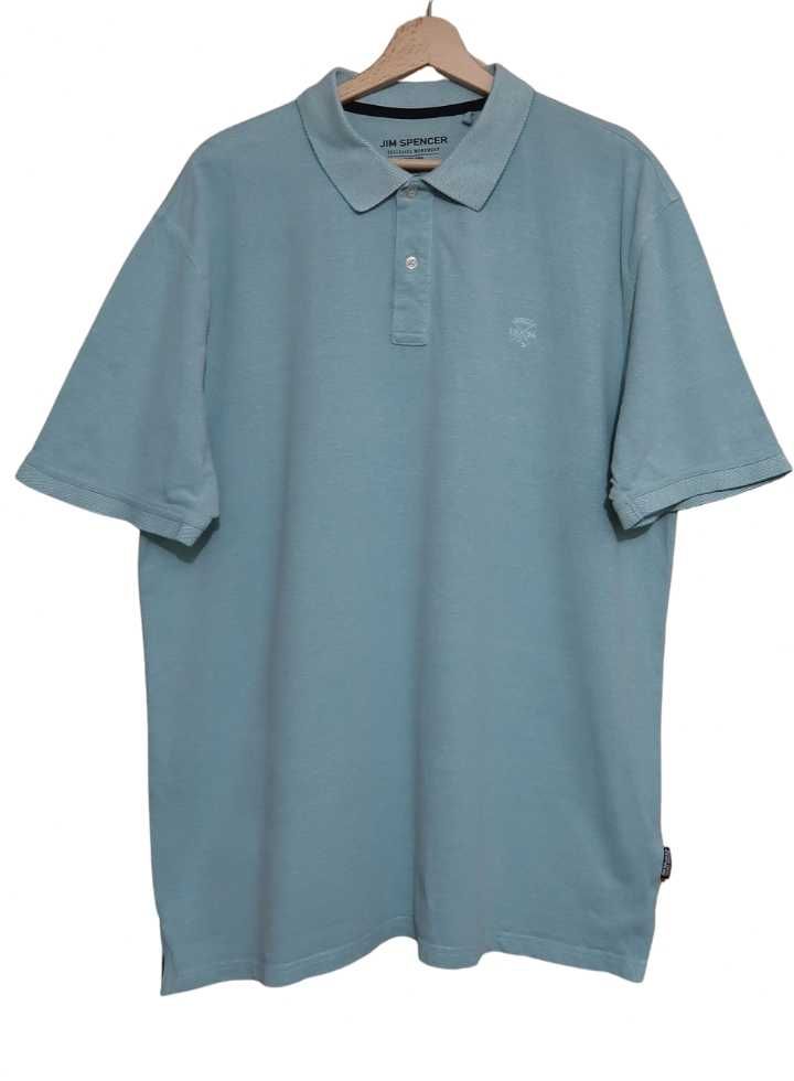 Jim Spnecer zielono niebieska koszulka polo męska Rozmiar XL 2XL