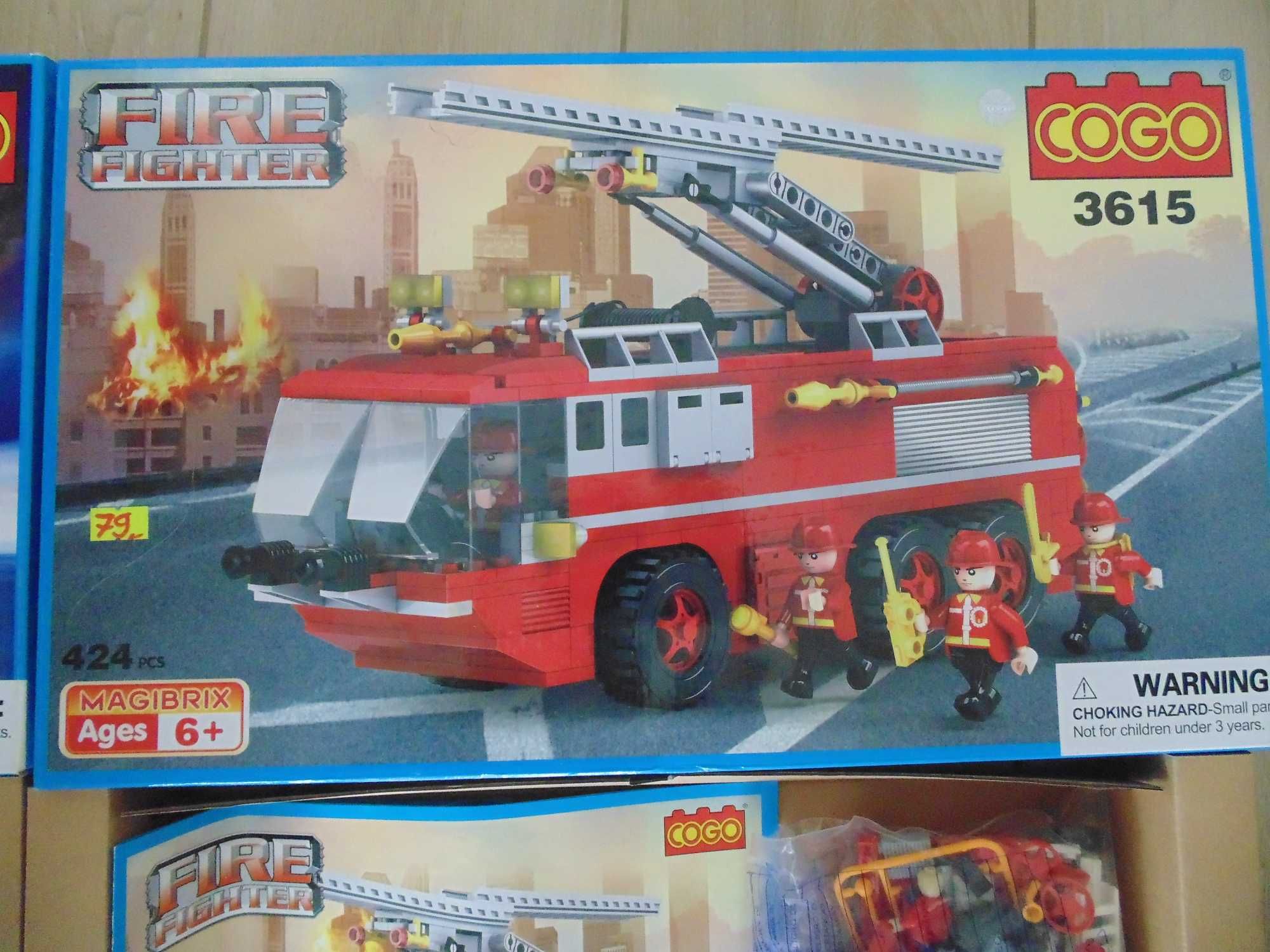 klocki Cogo space i fire fighter, kompatybilne z lego - 6+