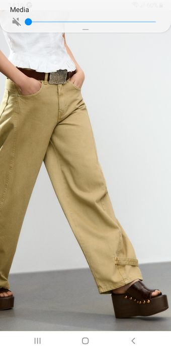 Koturny Zara 38 brąz czekolada buty klapki sandały tkmaxx wysokie lato