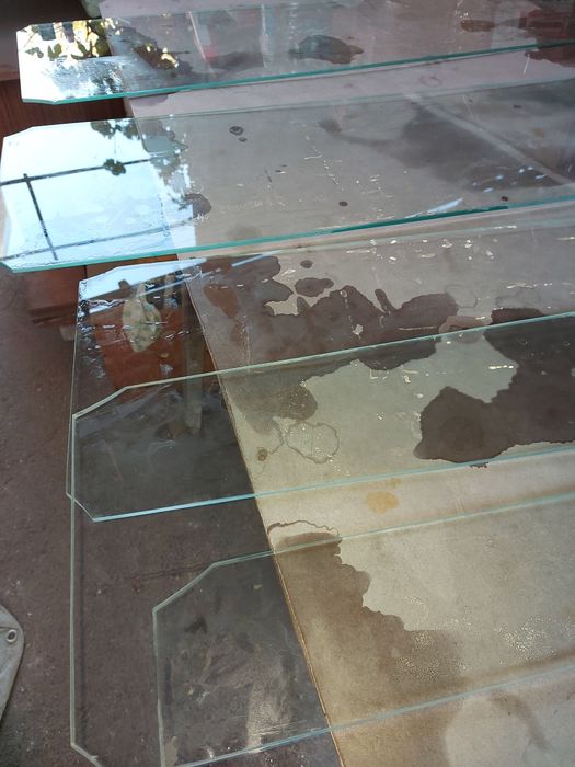 Полка закаленное полированное стекло б/у