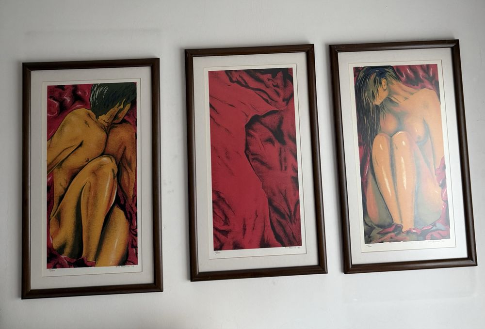 Serigrafia numerada de triptico de Rita Pessanha