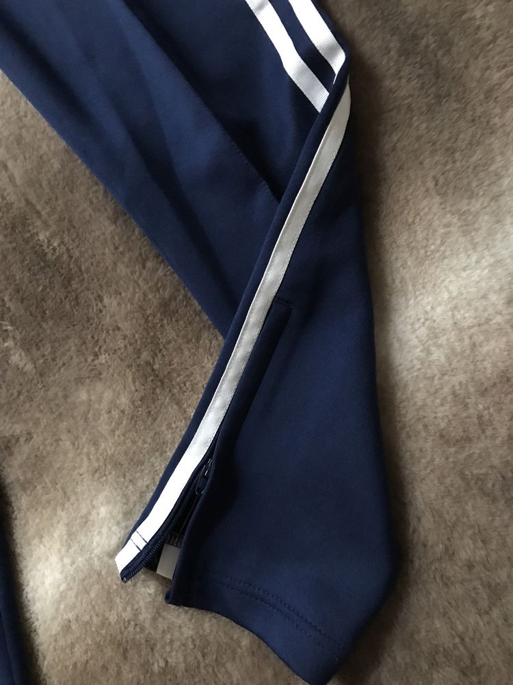 Adidas spodnie essentials S 36 dresowe granat  joggery legginsy