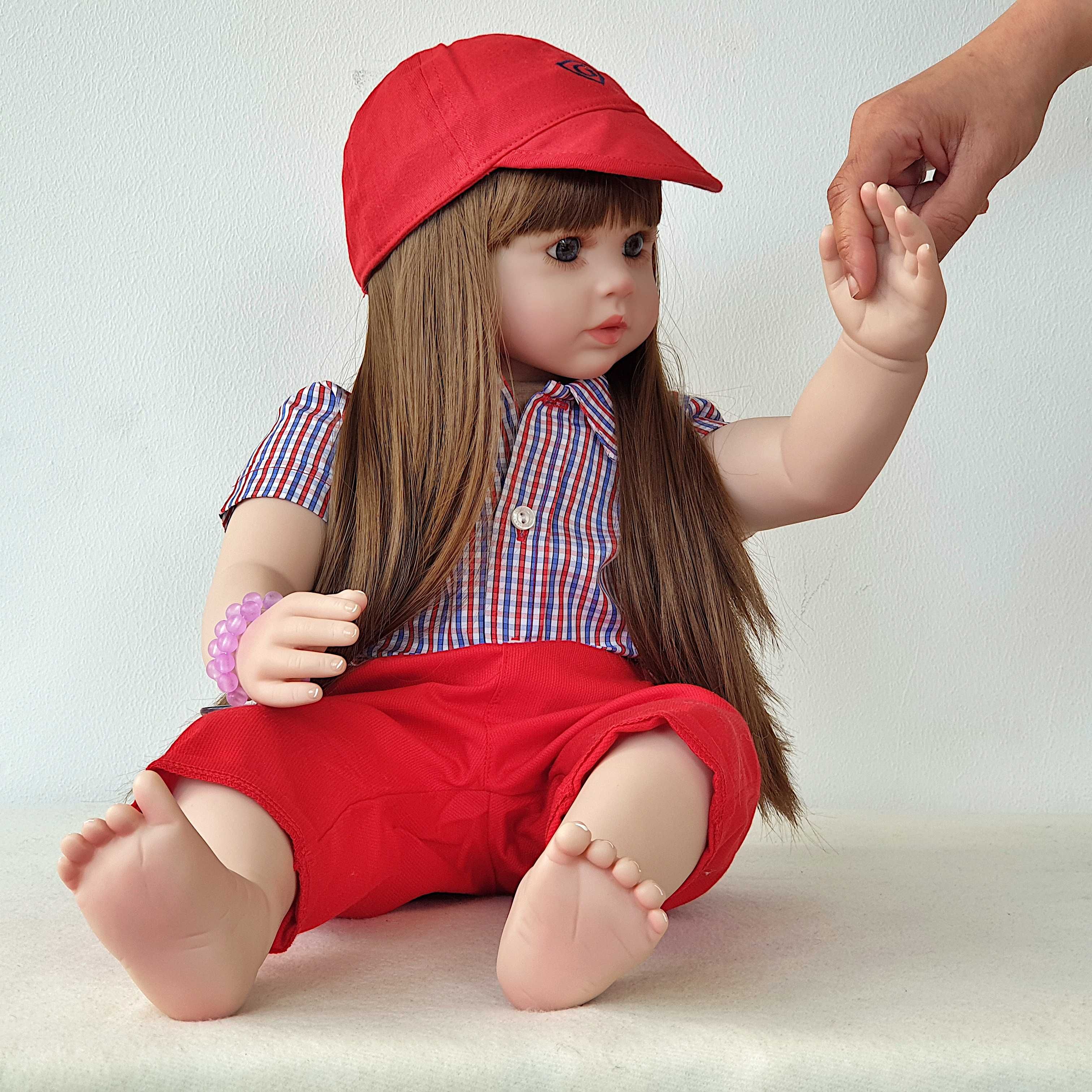 Bebe reborn boneca com caixa de acessórios presente natal para meninas