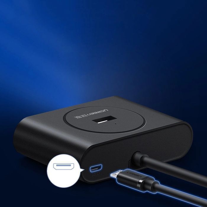 Ugreen rozdzielacz HUB 4x USB 3.2 Gen 1 (kabel 0,5 m) czarny