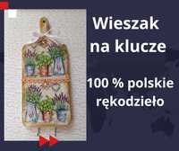 Wieszak na klucze i nie tylko, Rękodzieło, Wieszak drewniany.