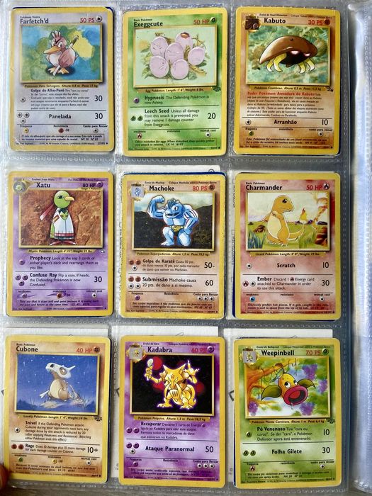 Cartas Pokemon antigas