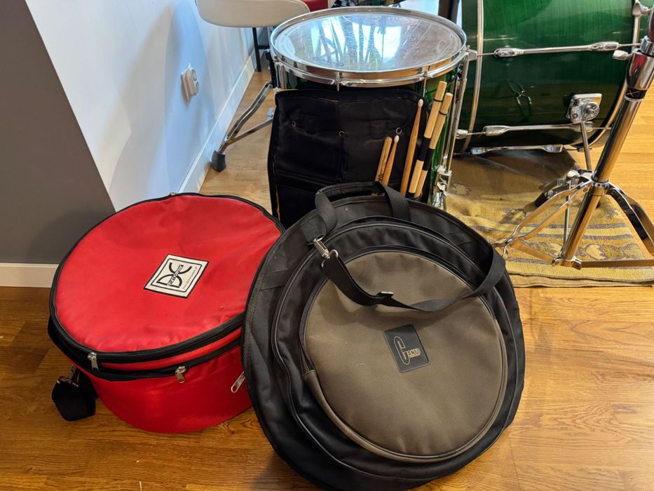 Tama Rockstar Emerald Green + talerze Istanbul Mehmet Radiant + HW