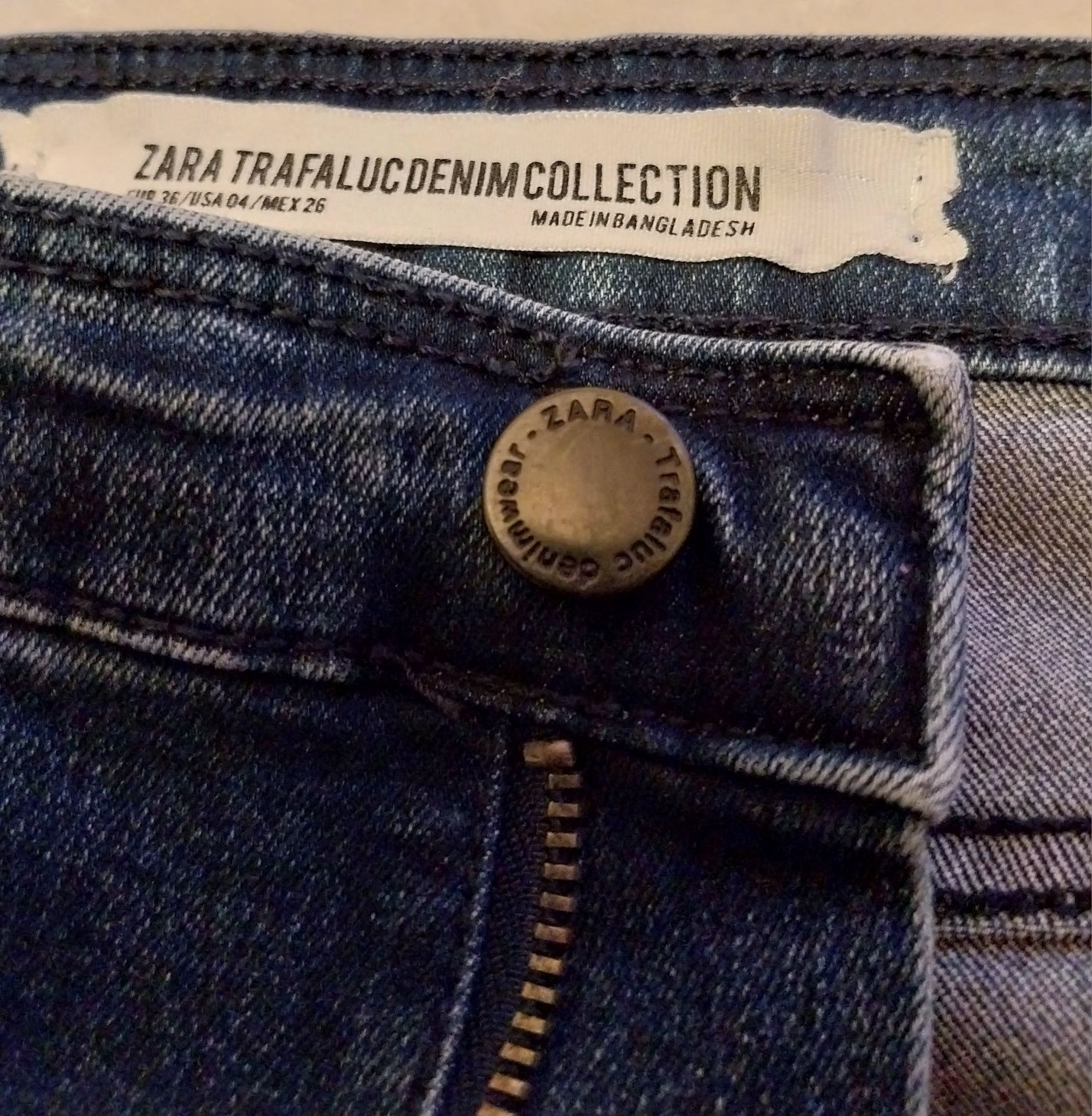 Granatowe jeansy Zara xs/s