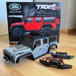 TRAXXAS TRX-4M 1/18 Land Rover Defender Grey BODY ZDERZAKI LEDY nowe