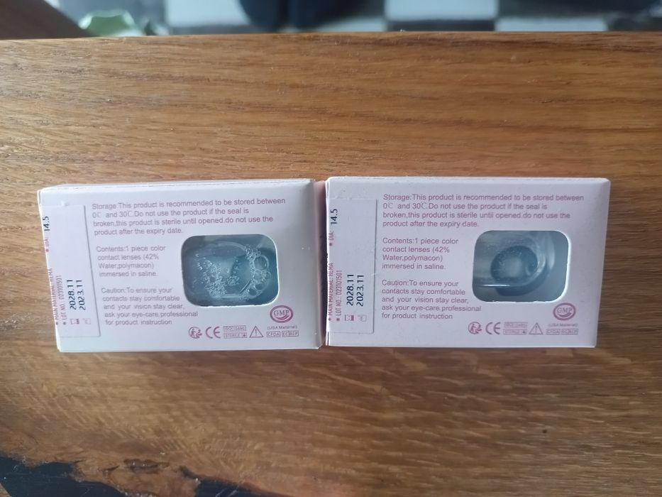 Soczewki kontaktowe -0,75 dioptrii niebieskie 2 sztuki