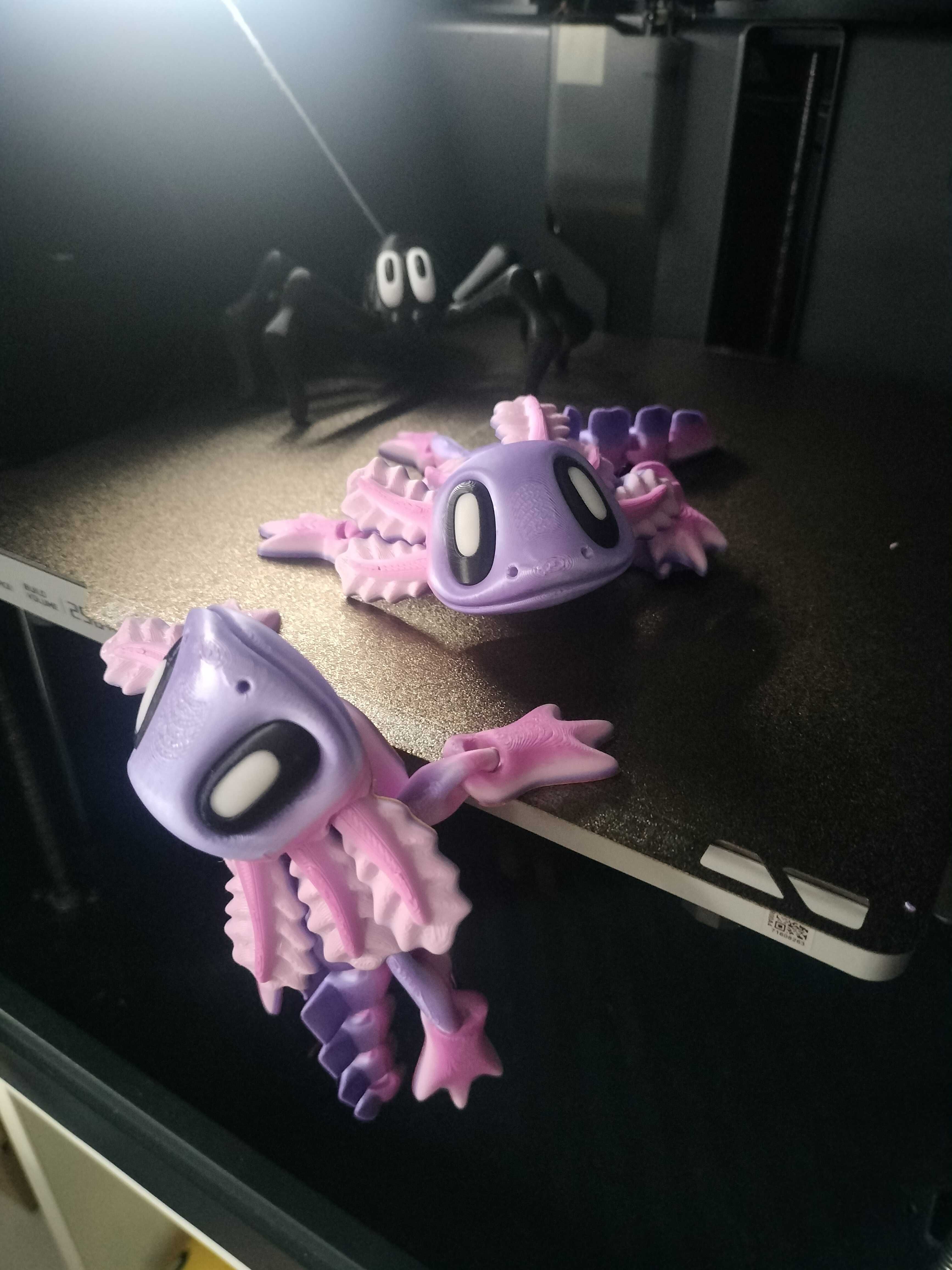 Ruchomy magnetyczny aksolotl, axolotl figurka 3d