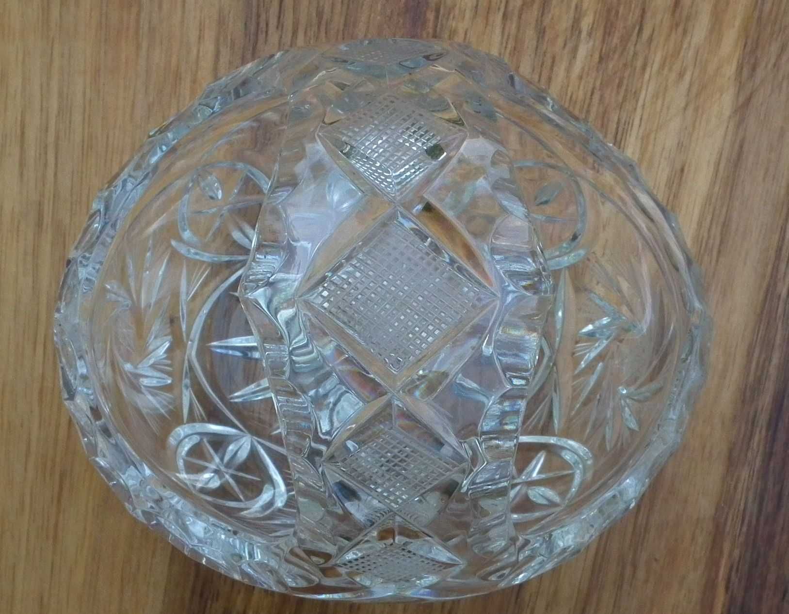 Kryształowy koszyk szkło PRL
