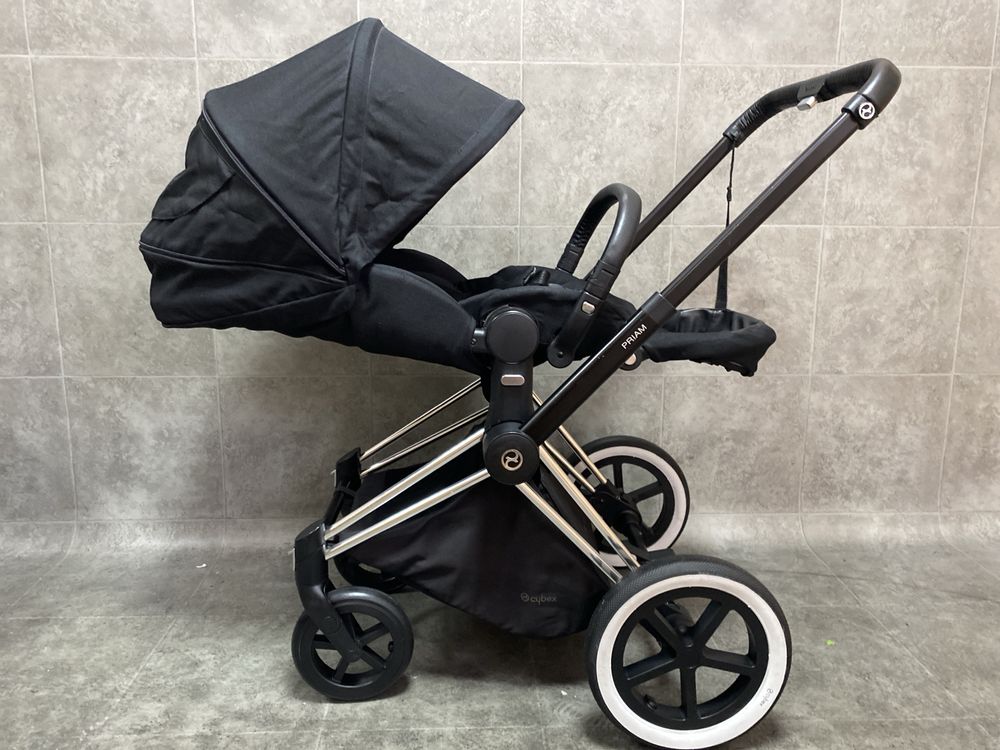 Коляска Cybex Priam 2в1/3в1 deep black 2021 шасси chrome black