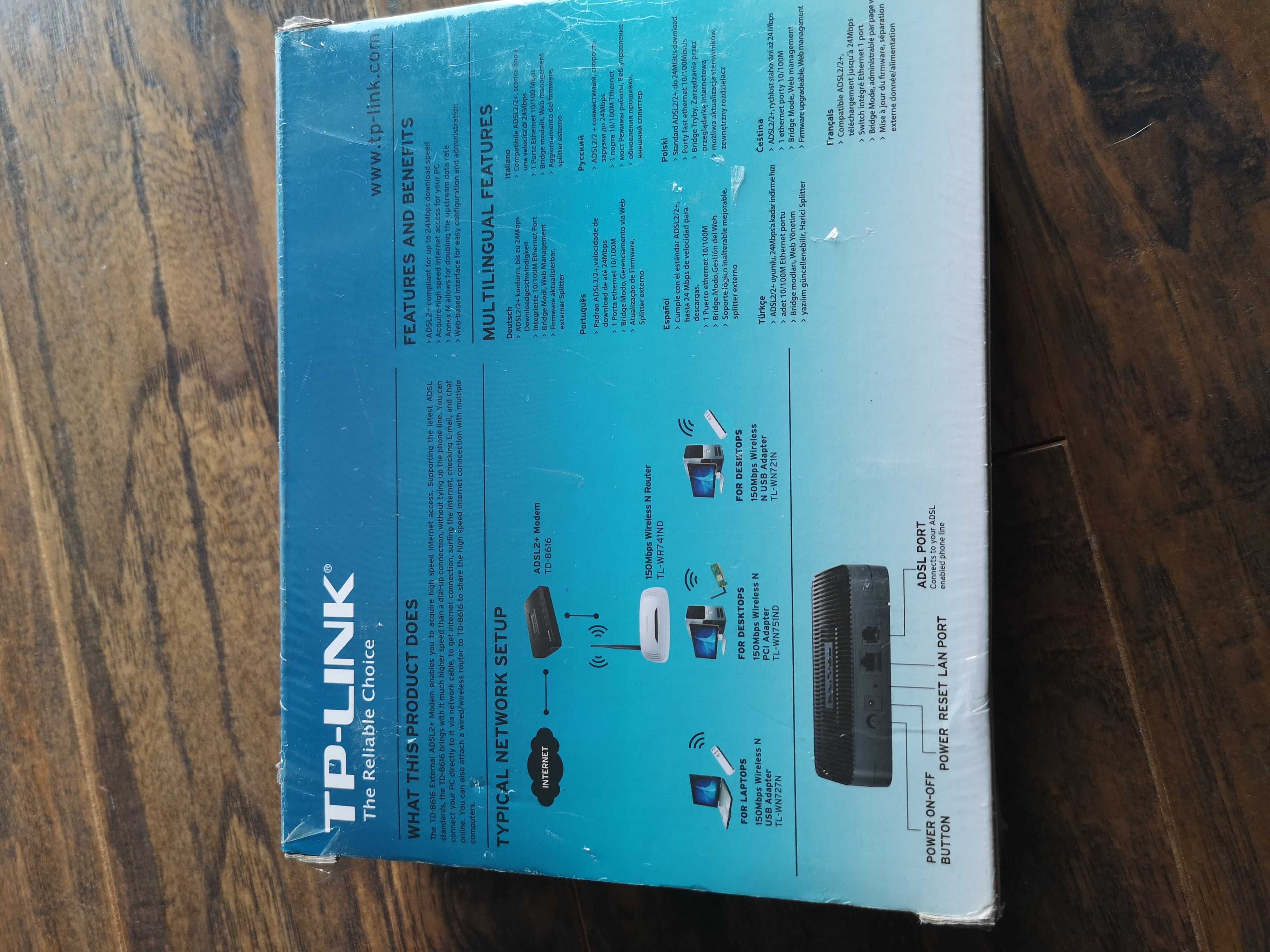 Router Tp-Link ADSL2+Modem (TD-8616)