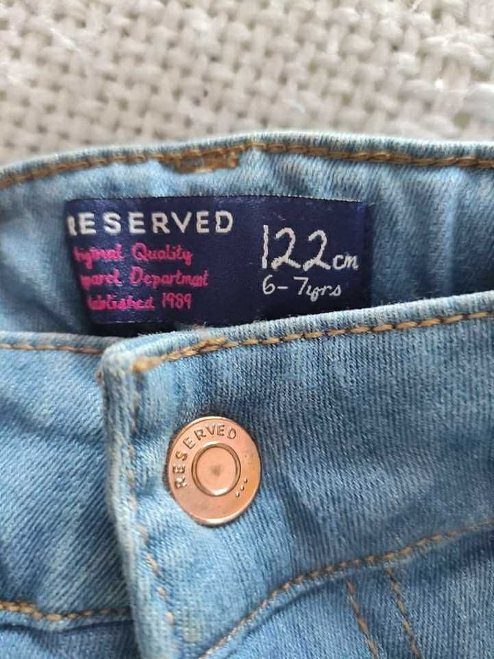 Jeansy dziecięce spodnie jeansowe dla dziewczynki Reserved 122