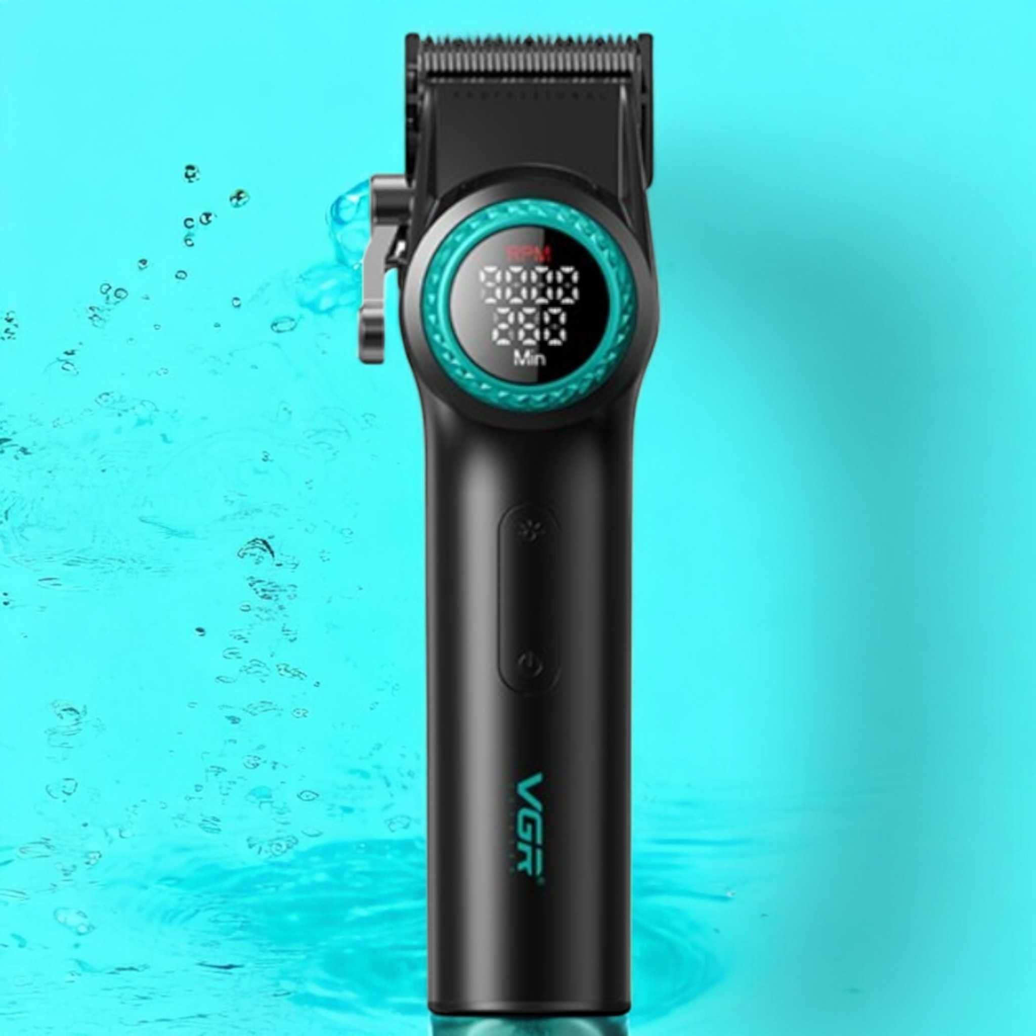 Аккумуляторная машинка для стрижки VGR V-001Black 4600mAh  LED display