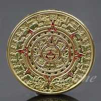 Сувенирная монета Календарь Майя Gold / Silver вид 2