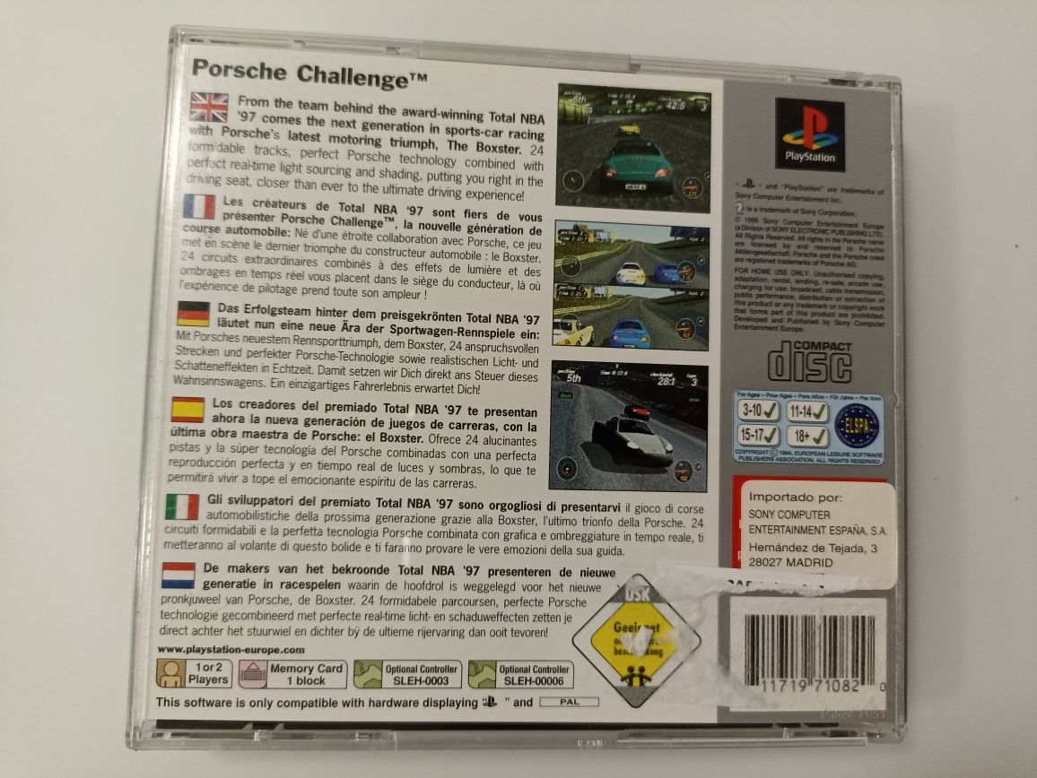 PS1 Porsche challenge PSx PlayStation PSOne PS2