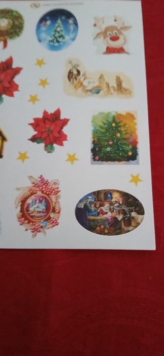 Etiquetas de Natal, autocolantes, novas