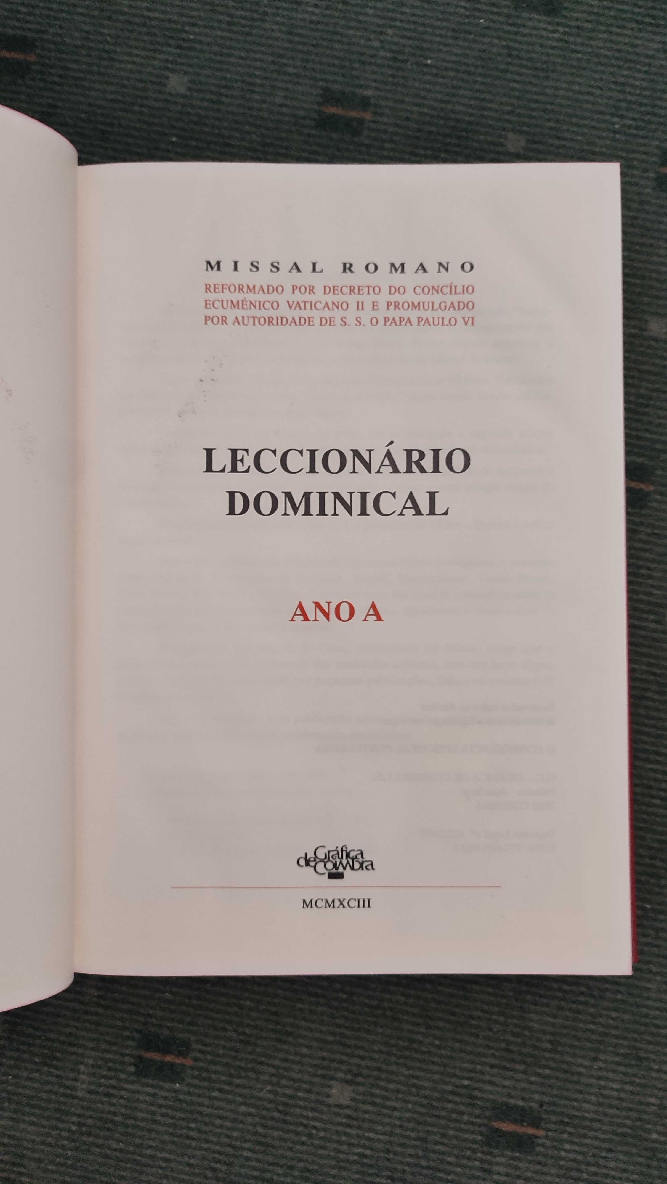 Missal Romano Leccionário Domincal Ano A