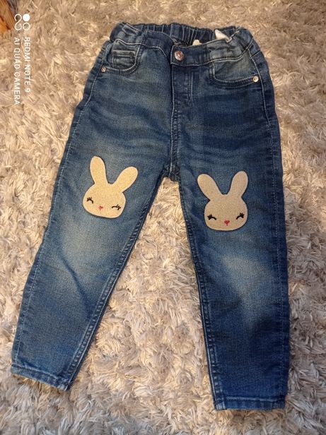 Spodnie jeansy dziewczęce rozmiar 92 H&M