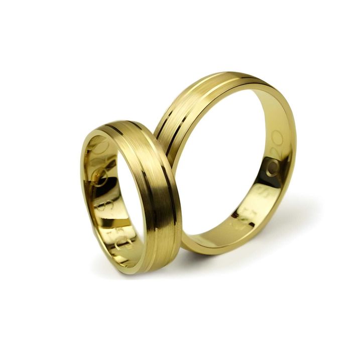 Obrączki ślubne Special S020 z żółtego złota w próbie 585