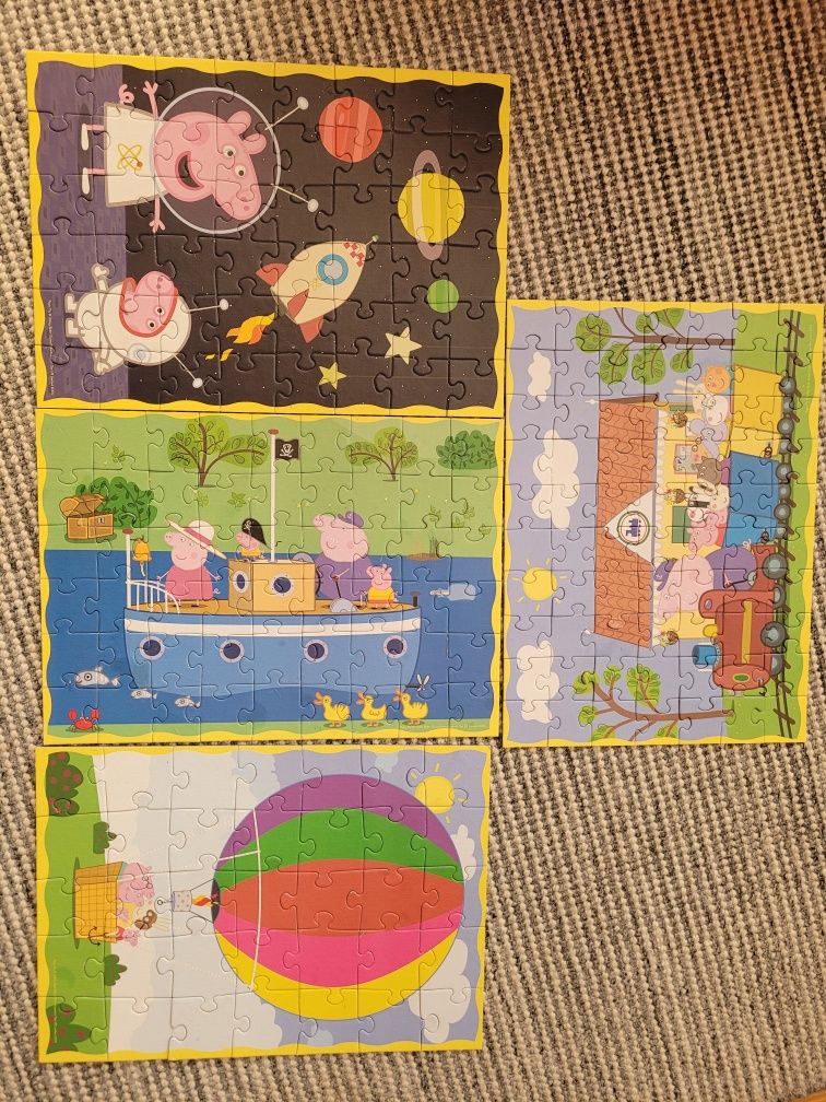 Puzzle Świnka Peppa 3+ cztery obrazki