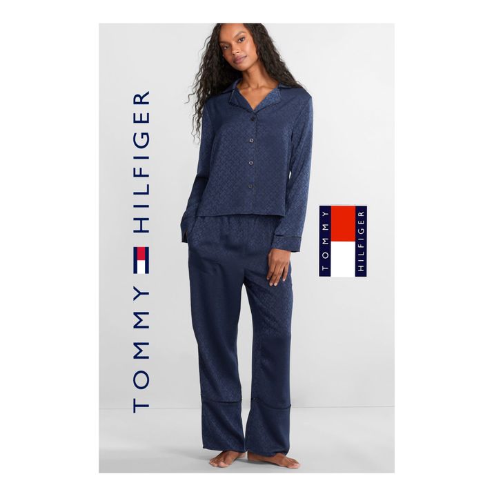 Жіноча сатинова піжама оригінал Tommy Hilfiger Victoria Secret