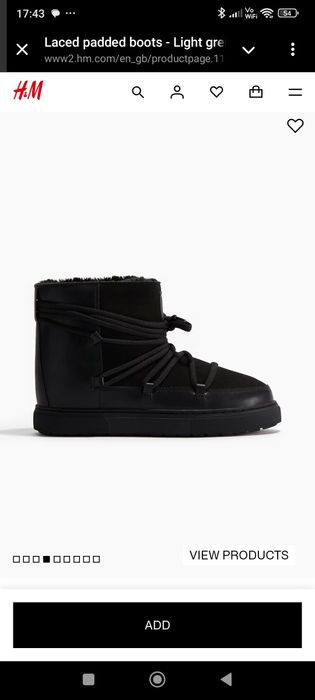 Теплі Черевики луноходи H&M розмір 39-40