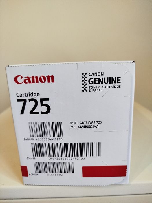 Canon 725 картридж НОВИЙ ОРИГІНАЛ, йшов в комплекті з принтером