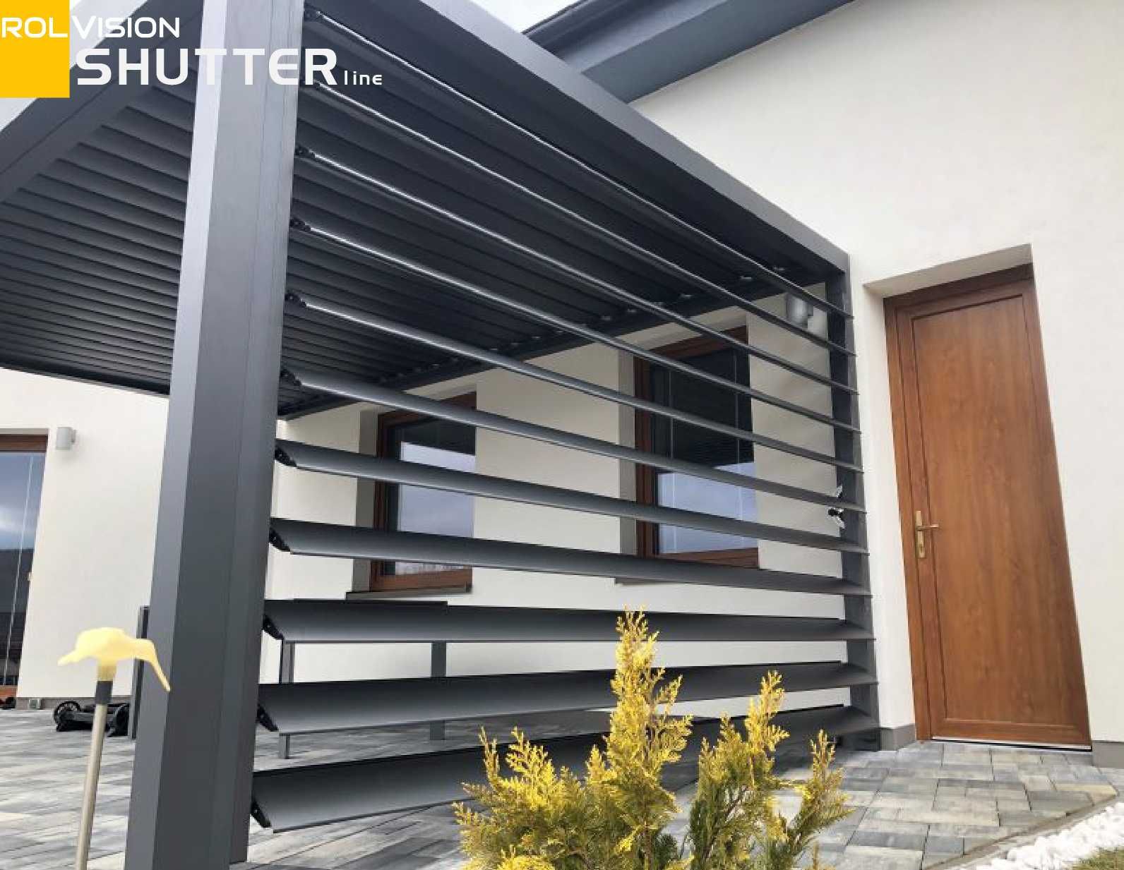 Żaluzje ogrodowe tarasowe ruchome deseczki shuttersy na balkon ALU