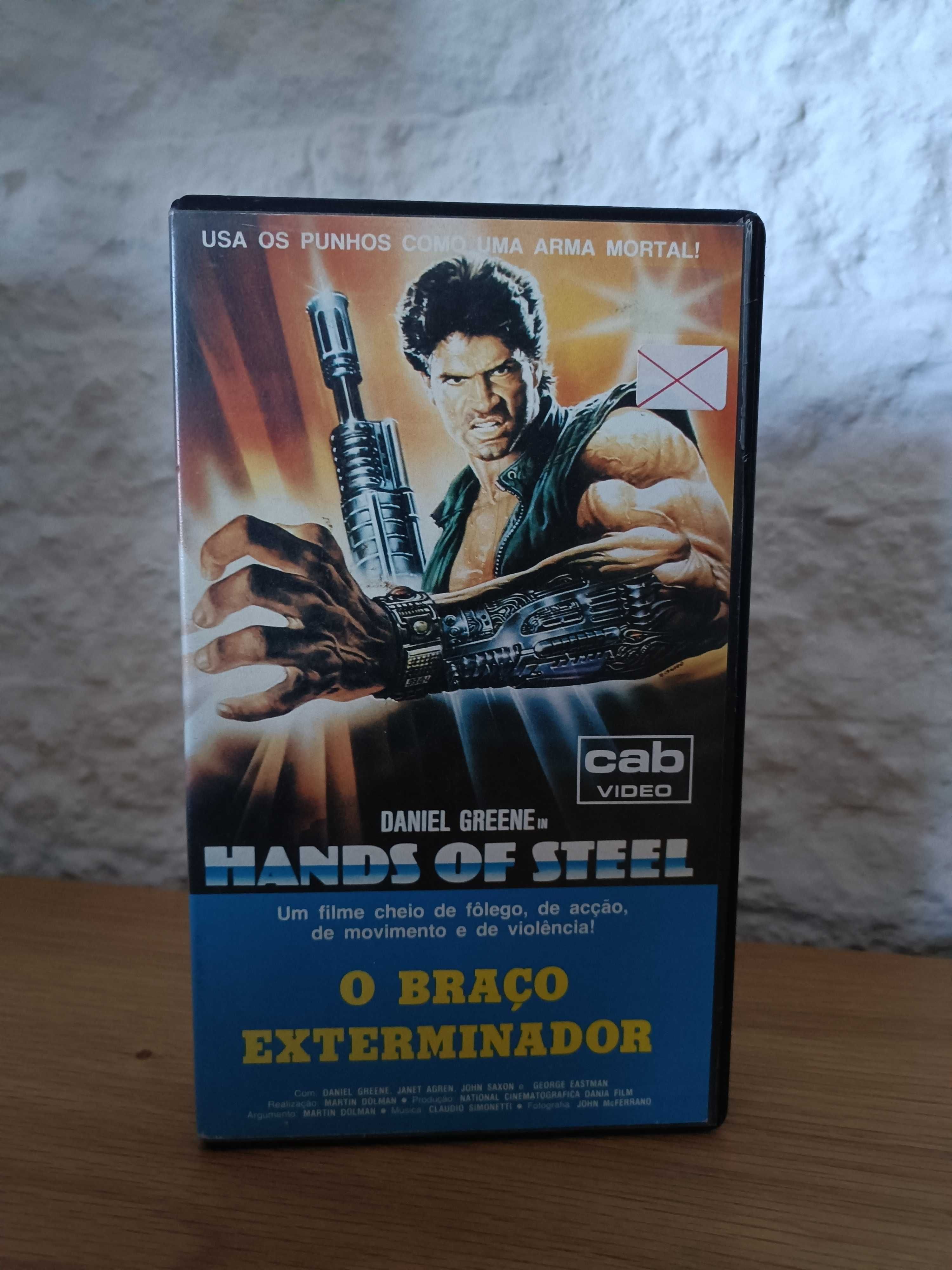 Filme VHS O Braço Exterminador (Hands Of Steel) Sergio Martino