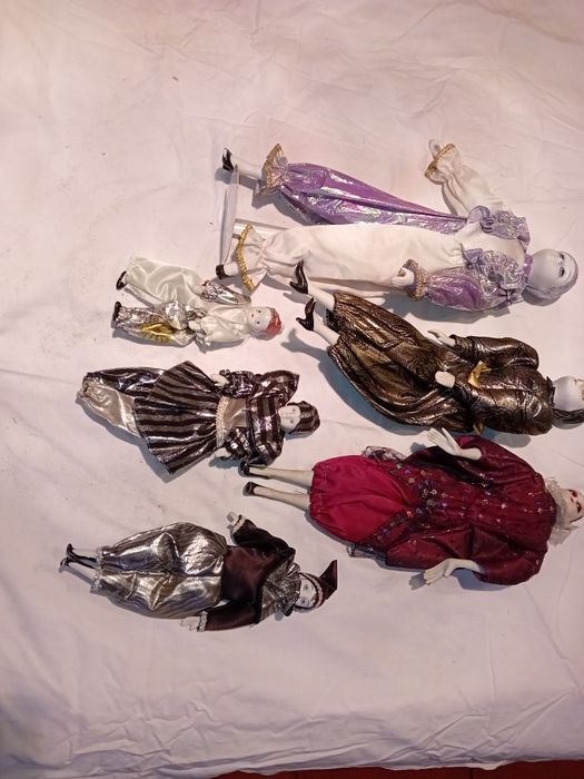 Conjunto de 6 Bonecos Decorativos de Veneza