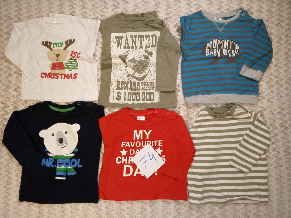 Paka ubrań dla chłopca rozmiar 74, 50 szt,