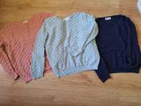 H&M sweter 3 sztuki r.140 3 kolory