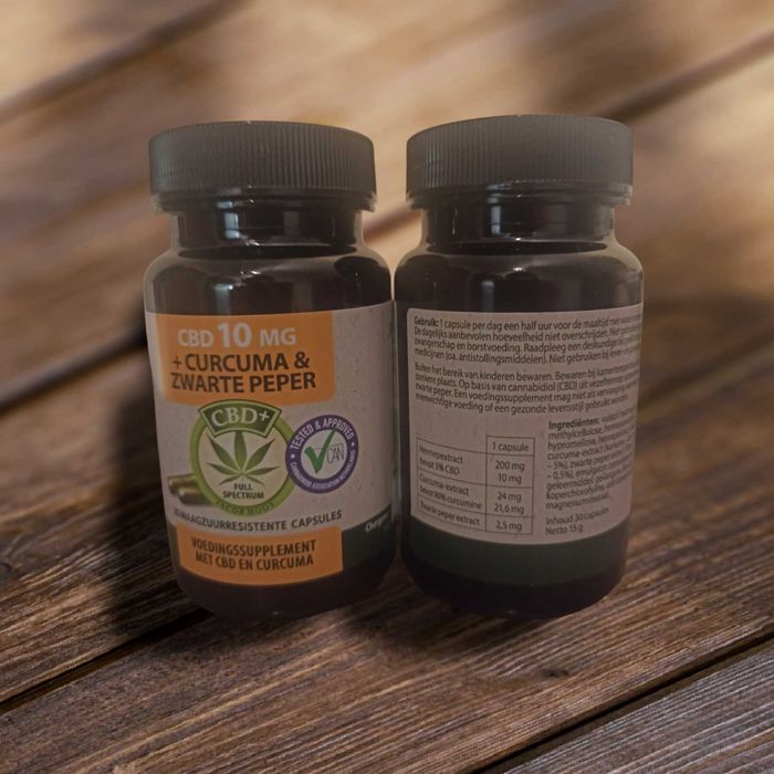 Jacob Hooy CBD kapsułki 10 mg + kurkuma 30 Caps