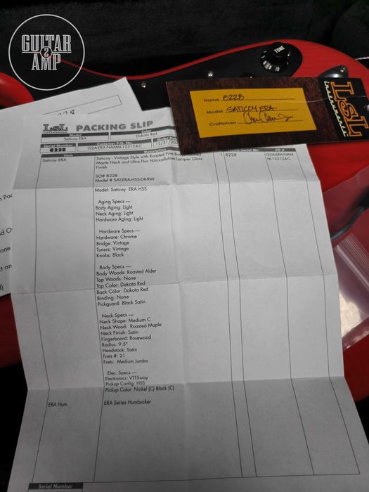 LSL Saticoy ERA HSS NAMM Dakota Red Stratocaster Custom Shop - Nowy!