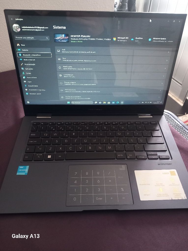 Asus vivobook 14 com coluna sing E