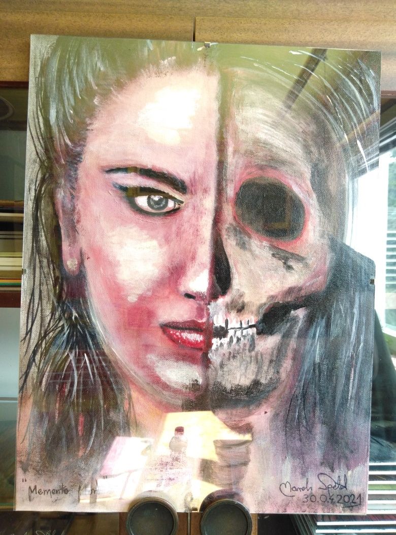"Memento Mori"   Ręcznie zmalowane