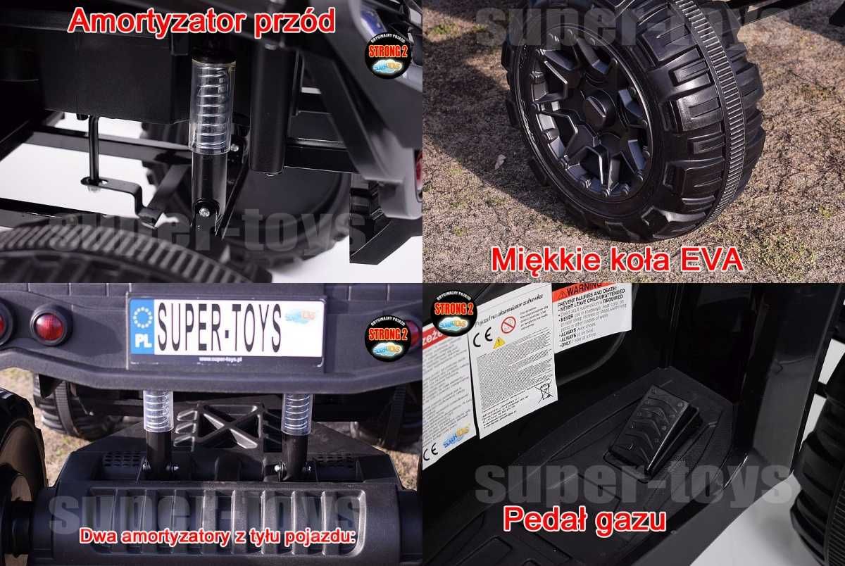 WIELKI QUAD Na akumulator Auto Pojazd dla dzieci Pilot Radio Bagażnik