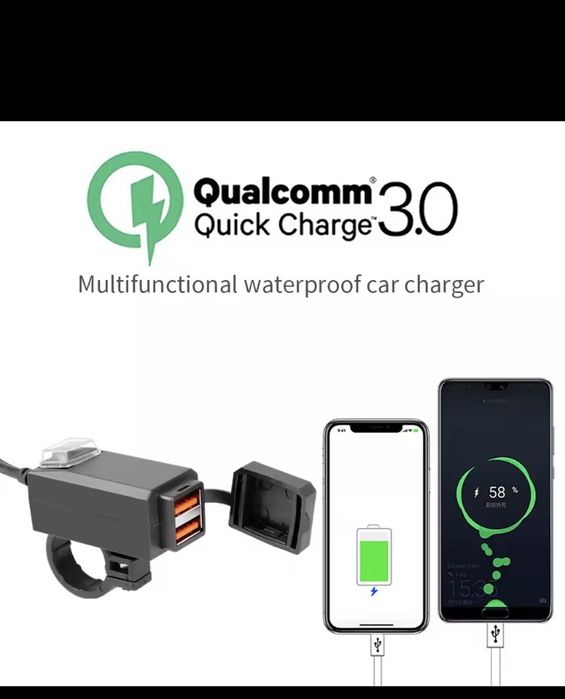 Ficha adaptador USB para moto mota novo